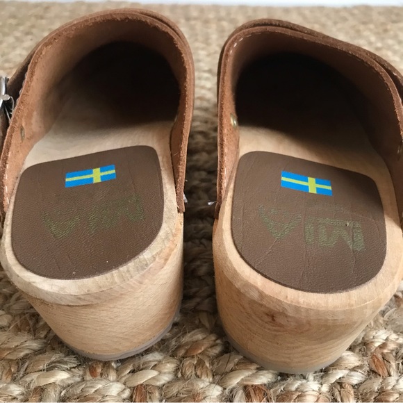 New: MIA Alma Leather and Wood Clog. Made in Sweden. Size 37 - Picture 12 of 16